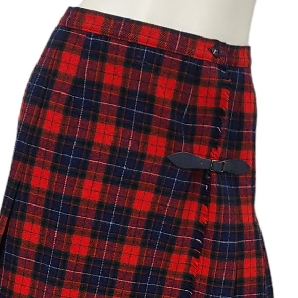 Vintage Pendleton Wool Manson Pleated Tartan Skirt size Small - Picture 7 of 7